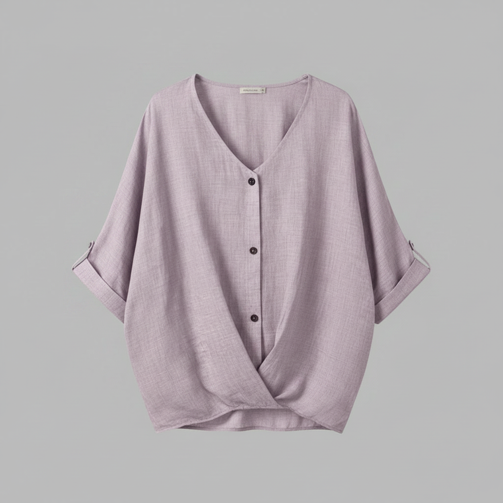 Elegant V-Neck Blouse | Women's Long Sleeve Top