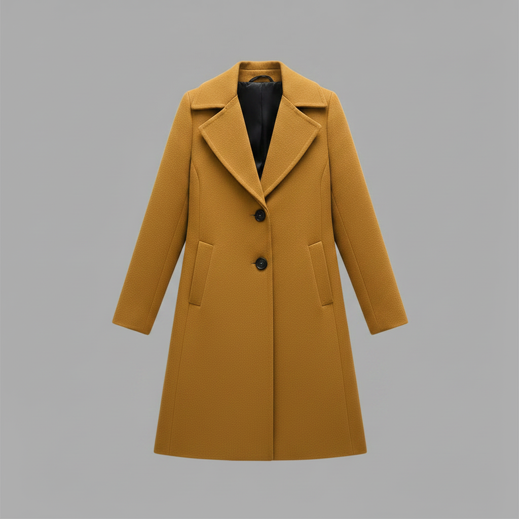 Elegant Women's Button Coat | Wool Winter Coat