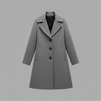 Elegant Women's Button Coat | Wool Winter Coat
