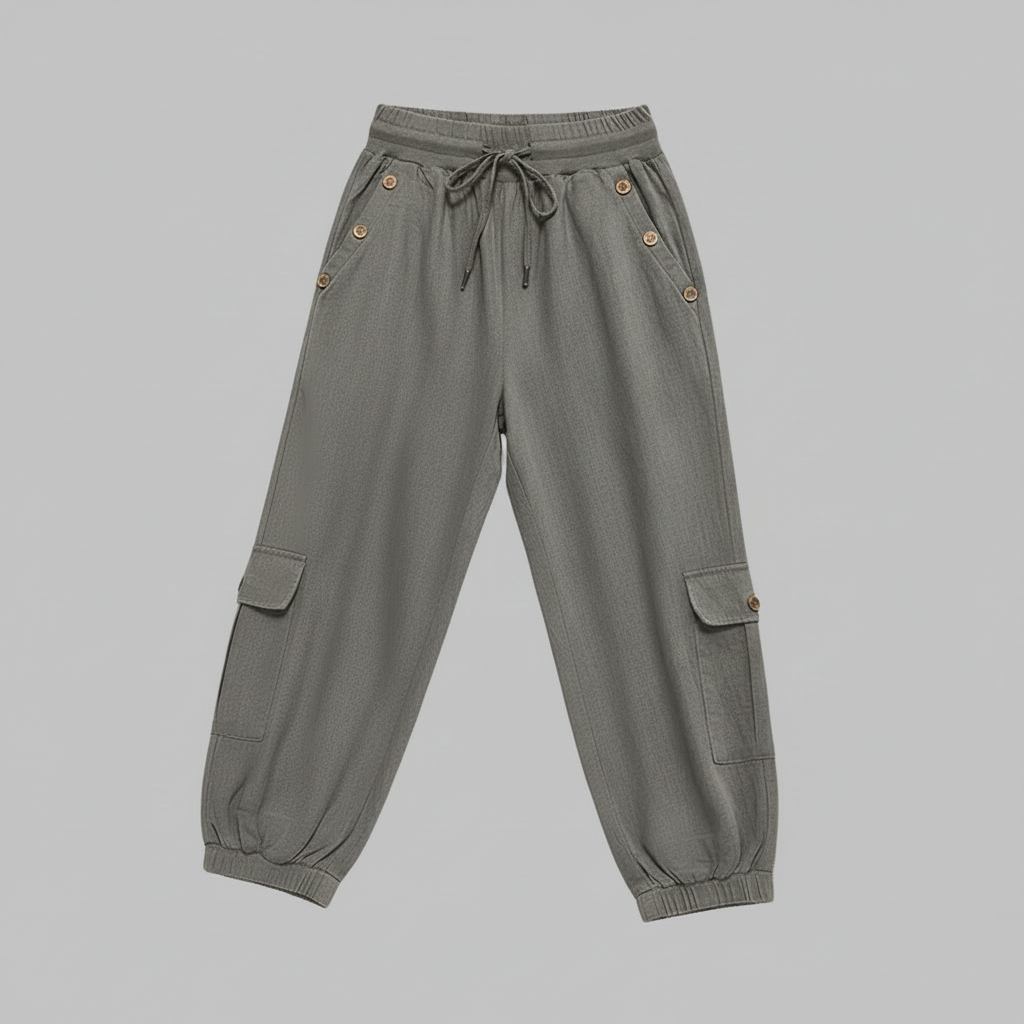 Jana Casual Trousers | Women's Pants with Pockets and Drawstring
