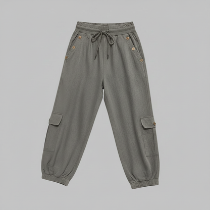 Jana Casual Trousers | Women's Pants with Pockets and Drawstring