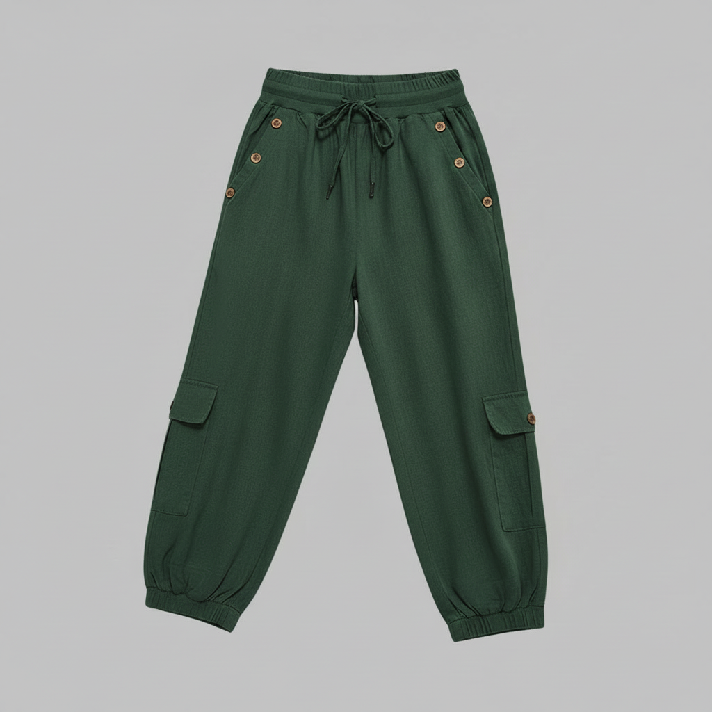 Jana Casual Trousers | Women's Pants with Pockets and Drawstring