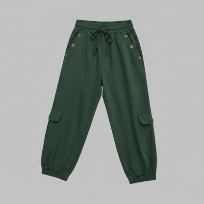 Jana Casual Trousers | Women's Pants with Pockets and Drawstring