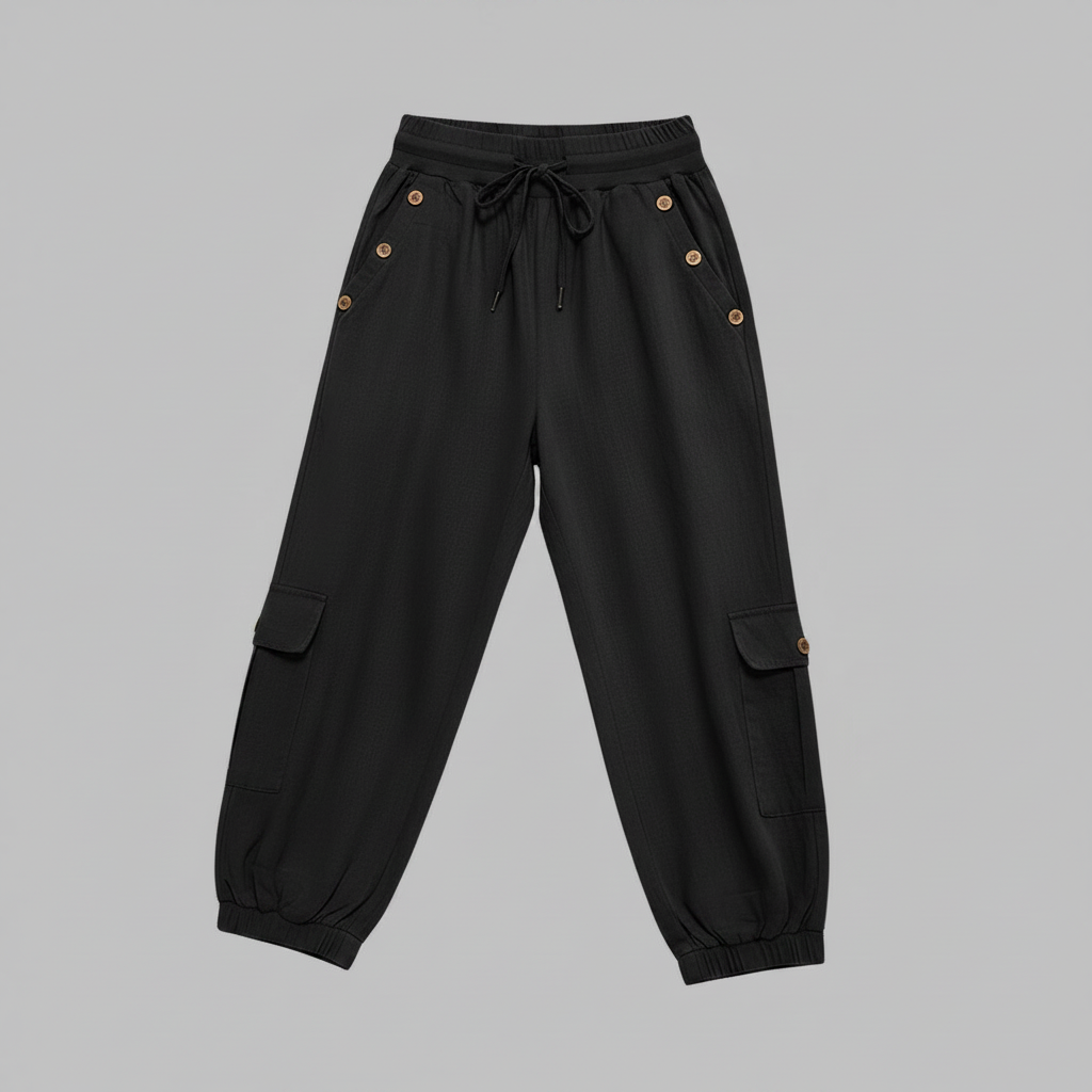 Jana Casual Trousers | Women's Pants with Pockets and Drawstring