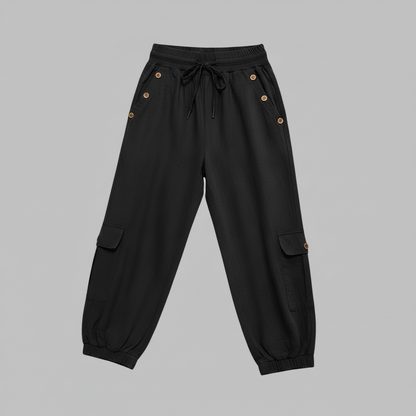 Jana Casual Trousers | Women's Pants with Pockets and Drawstring