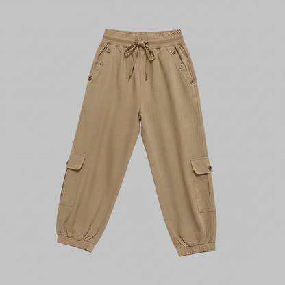 Jana Casual Trousers | Women's Pants with Pockets and Drawstring
