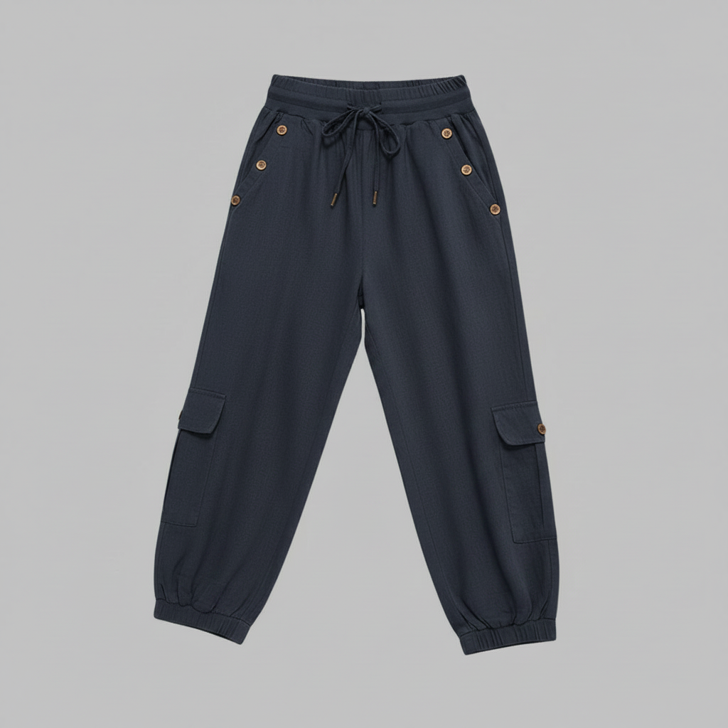 Jana Casual Trousers | Women's Pants with Pockets and Drawstring