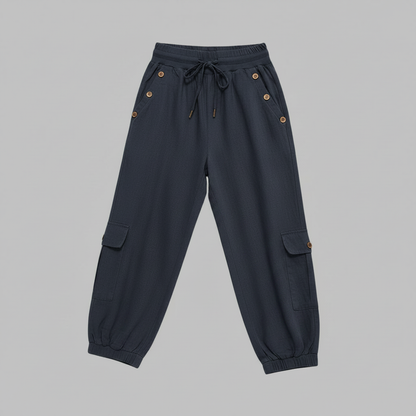 Jana Casual Trousers | Women's Pants with Pockets and Drawstring