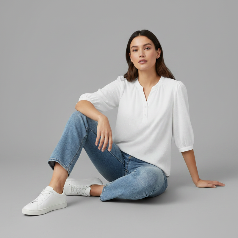 Silk Patchwork Blouse | Women's Summer Top