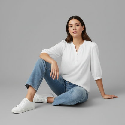 Silk Patchwork Blouse | Women's Summer Top