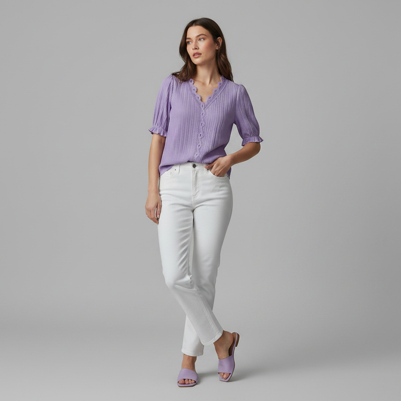 White Puff Sleeve Blouse | Women's Summer Top
