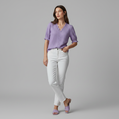 White Puff Sleeve Blouse | Women's Summer Top