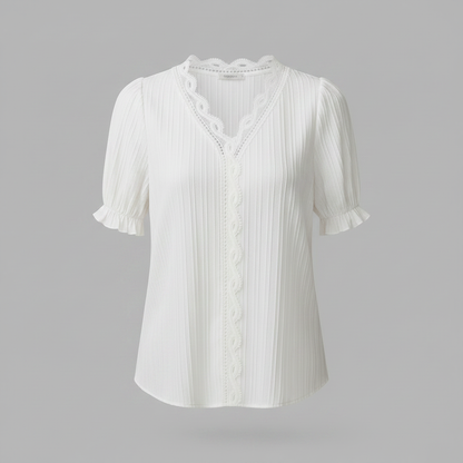 White Puff Sleeve Blouse | Women's Summer Top