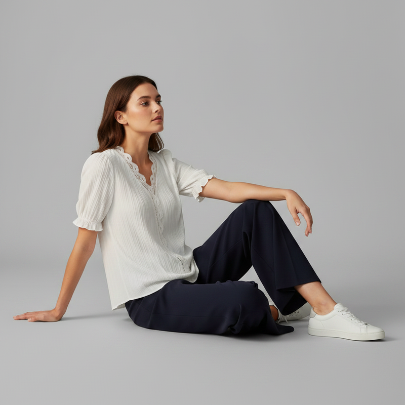 White Puff Sleeve Blouse | Women's Summer Top
